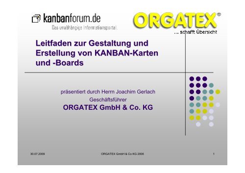 Leitfaden zur Gestaltung und Erstellung von KANBAN-Karten und 