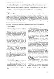 Disseminated histoplasmosis mimicking miliary tuberculosis: a case ...