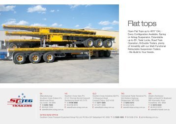 Flat tops - Southern Cross Transport Equipment Group