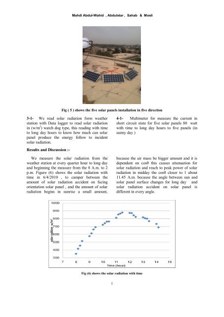 Optimum Orientation of Solar Panels in ... - Basra-science-journal.org