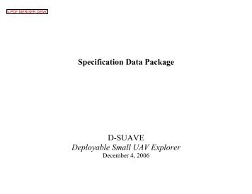 Specification Data Package D-SUAVE Deployable Small UAV ...