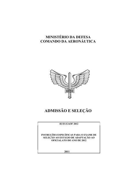 ADMISSÃO E SELEÃÃO - CIAAR