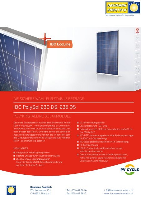 UNSERE MEISTVERKAUFTEN SOLARMODULE - Baumann Enertech