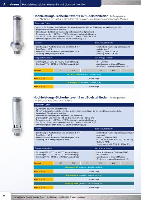 Kugelhähne | Antriebe | Armaturen | Kompensatoren ... - Steeltrade.at