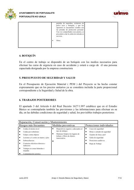 proyecto buzones zona centro 1 - Ayuntamiento de Portugalete