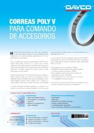 Correas Poly V para comando de accesorios - Dayco