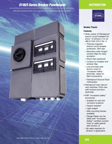 8146/5 Series Breaker Panelboards - ETA Process Instrumentation