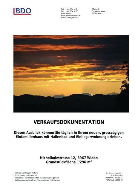 VERKAUFSDOKUMENTATION - Immobilien