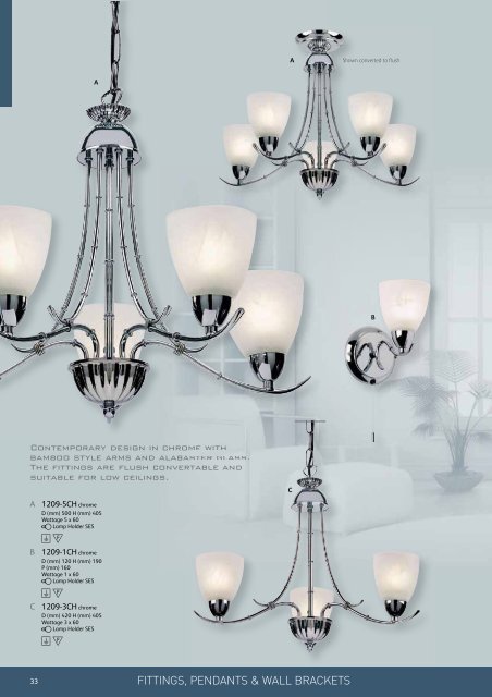 FITTINGS, PENDANTS & WALL BRACKETS - WF Senate