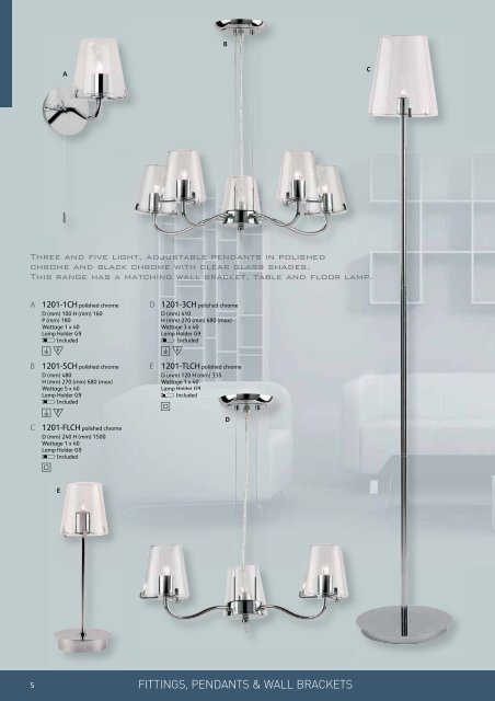 FITTINGS, PENDANTS & WALL BRACKETS - WF Senate