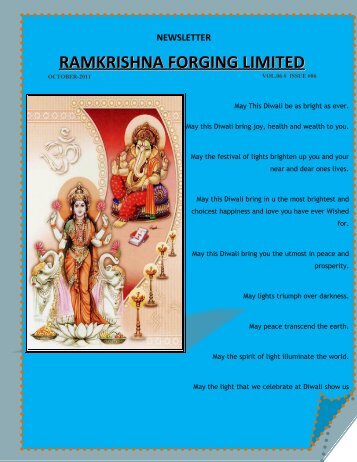 diwali celebration - Ramkrishna Forgings Limited