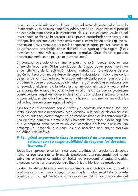 la responsabilidad de las empresas de respetar los derechos ...