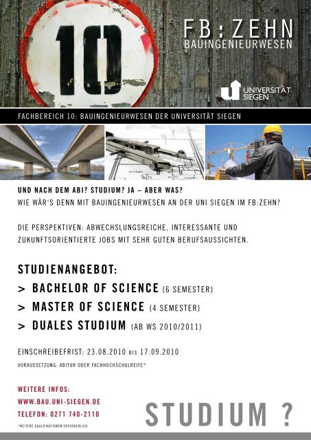 fb:zehn - Department Bauingenieurwesen - Universität Siegen
