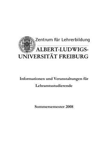 Sommersemester 2008 - Zentrum fÃ¼r Lehrerbildung