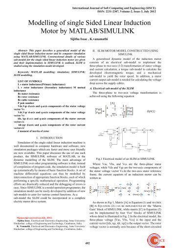 Modelling of single Sided Linear Induction Motor by MATLAB ...