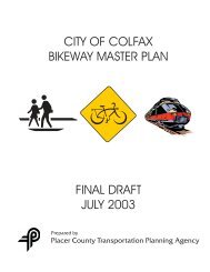 CITY OF COLFAX BIKEWAY MASTER PLAN FINAL DRAFT ... - pctpa