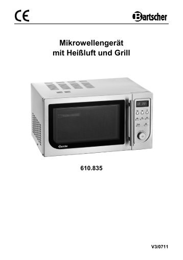 Mikrowellengerät mit Heißluft und Grill - Bartscher GmbH