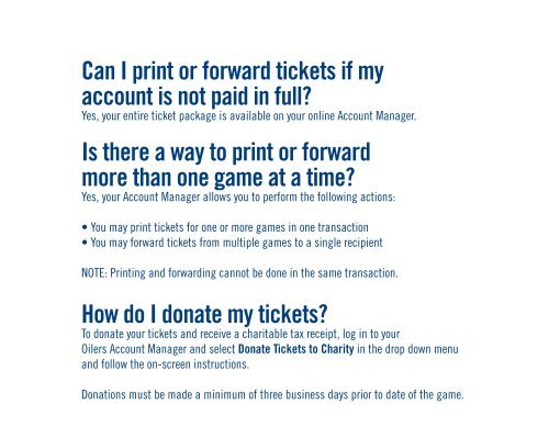 DIGITAL SEASON SEAT CARD GUIDE - Edmonton Oilers