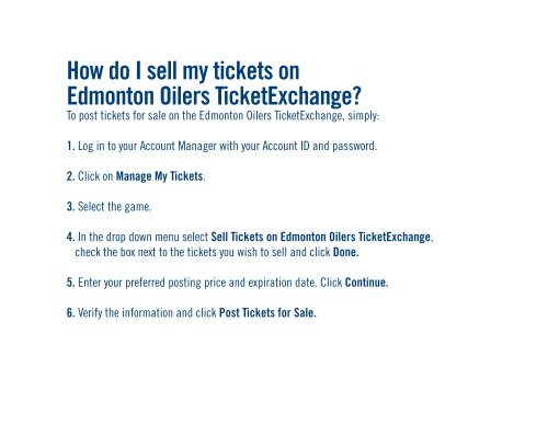 DIGITAL SEASON SEAT CARD GUIDE - Edmonton Oilers