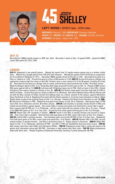 flyers media guide - Philadelphia Flyers