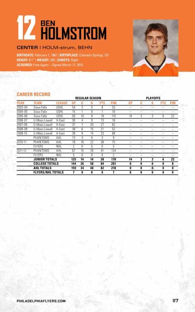 flyers media guide - Philadelphia Flyers