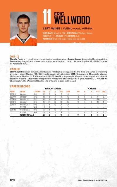 flyers media guide - Philadelphia Flyers