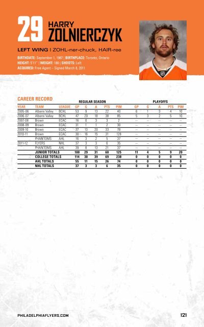 flyers media guide - Philadelphia Flyers