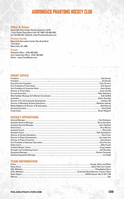 flyers media guide - Philadelphia Flyers