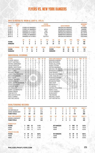 flyers media guide - Philadelphia Flyers