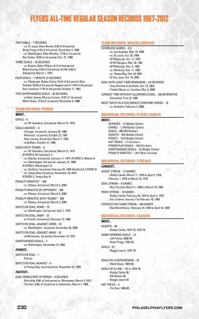 flyers media guide - Philadelphia Flyers