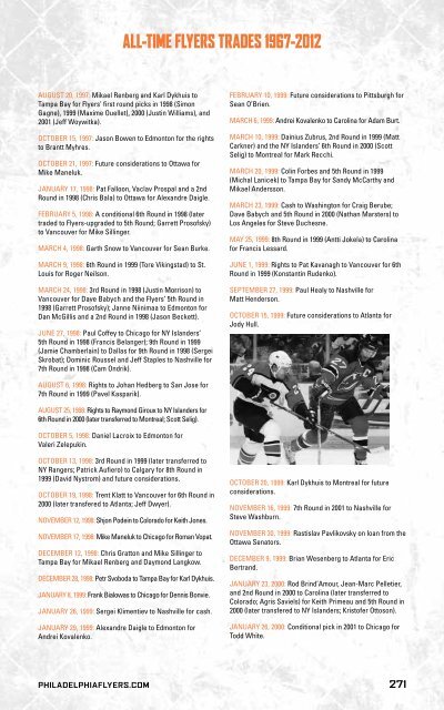 flyers media guide - Philadelphia Flyers