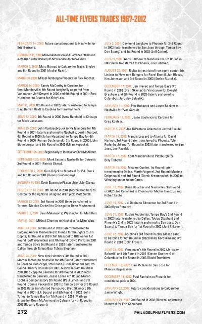 flyers media guide - Philadelphia Flyers