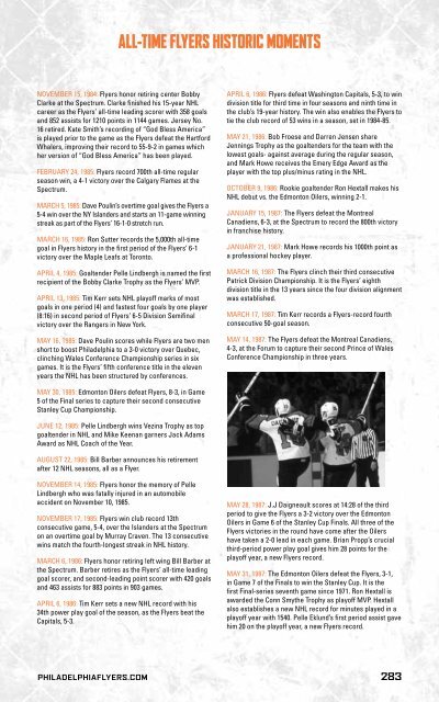 flyers media guide - Philadelphia Flyers