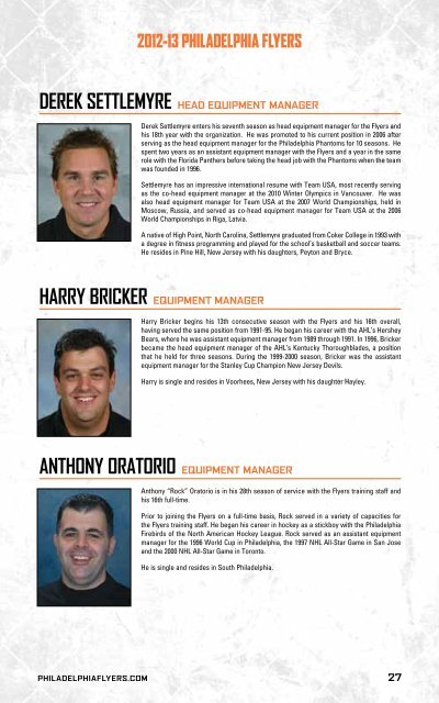 flyers media guide - Philadelphia Flyers