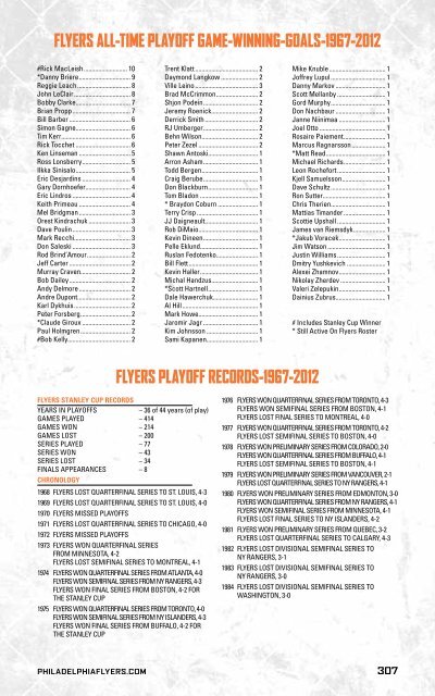 flyers media guide - Philadelphia Flyers