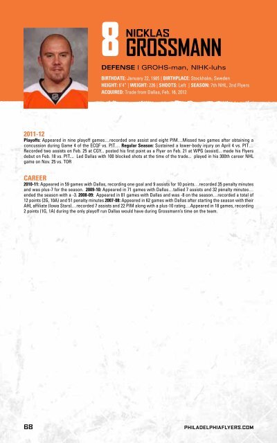 flyers media guide - Philadelphia Flyers