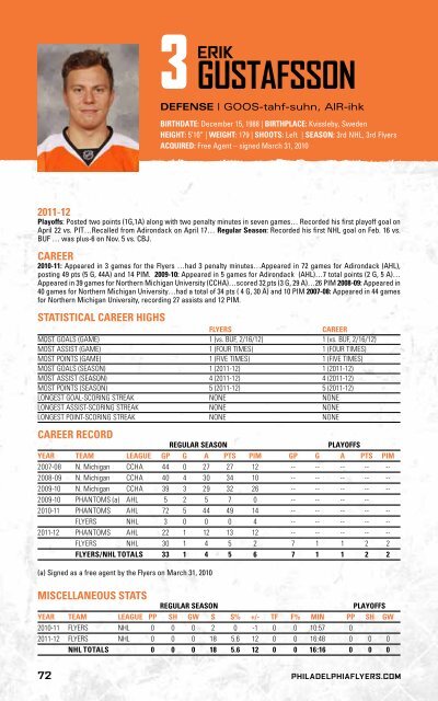 flyers media guide - Philadelphia Flyers