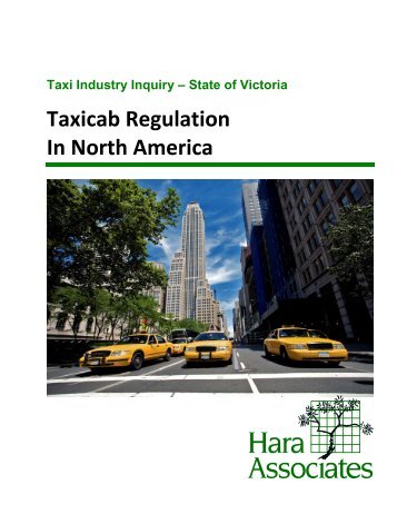 Taxicab Regulation In North America - Taxi Industry Inquiry