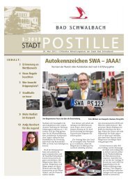 Autokennzeichen SWA – JAAA! - Stadt Bad Schwalbach