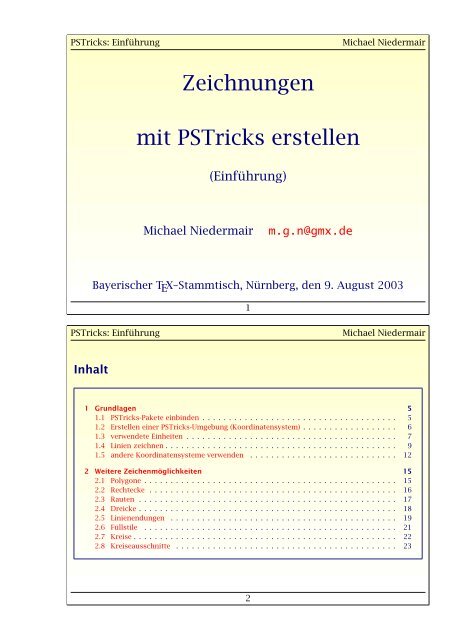 Zeichnungen Mit Pstricks Erstellen