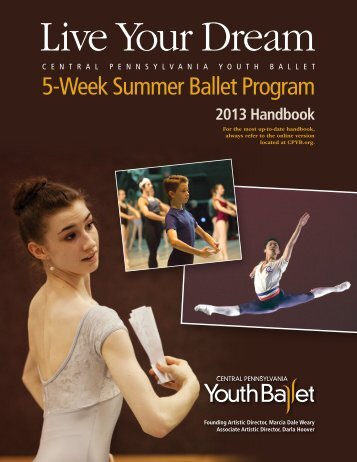 5-Week Summer Ballet Program - Central Pennsylvania Youth Ballet