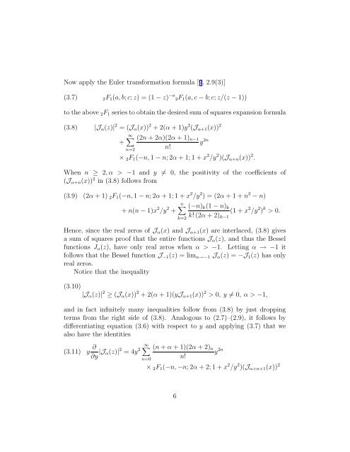G. Gasper Using sums of squares to prove that ... - Fuchs-braun.com
