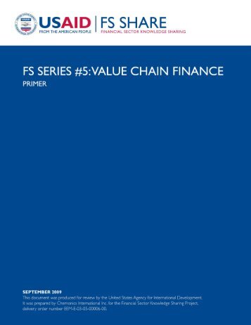 Value Chain Finance_Primer.pdf. - Economic Growth - USAid