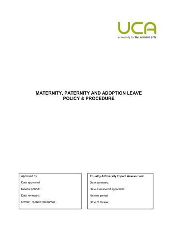 Maternity leave procedure