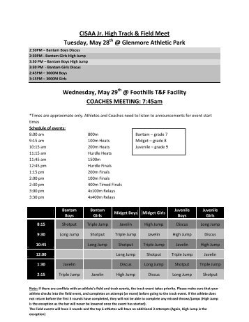 ISAA Junior High Track and Field Meet - Calgary Christian School