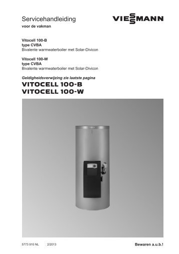 Service- handleiding Vitocell1.3 MB - Viessmann