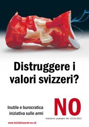 Distruggere i valori svizzeri? - SocietÃ  Civici Carabinieri