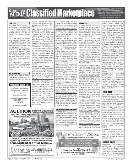 Union County - Carolina Weekly Newspapers