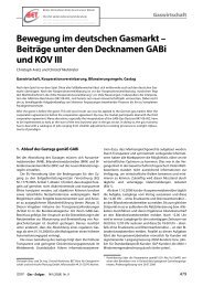 Bewegung im deutschen Gasmarkt – Beiträge unter den - BET Aachen