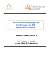 Handakte Teil A für das ExPaed - Universität Passau